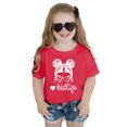 thumbnail image 4 of Chemises pour Bébé Fille Grandes Tailles Enfants Filles Imprimé Graphique Mignon Col Rond Manches Courtes T-Shirt Décontracté d'Été, 4 of 4
