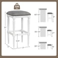 thumbnail image 2 of Gymax 4PCS Upholstered 3-Height Bar Stool Versatile Kitchen Dining Stool, 2 of 10