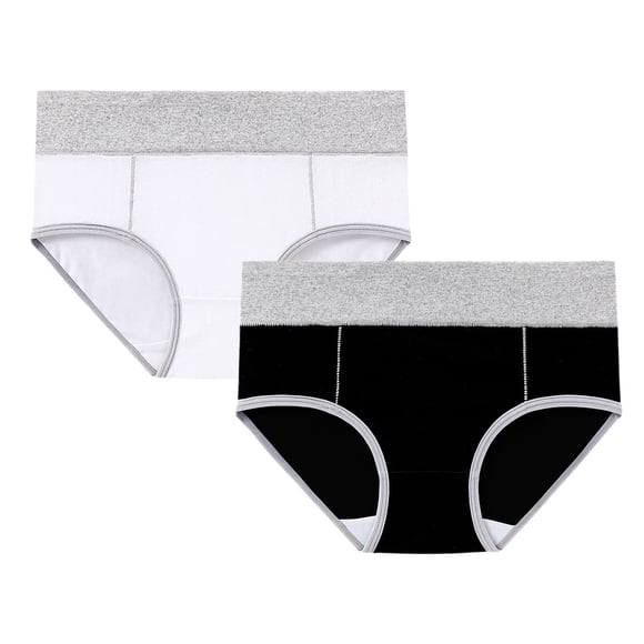 panties for Women Women's Cotton Underwear High Waist Briefs Soft Underpants Ladies Full Coverage 2 Pack XXXXXL