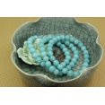 thumbnail image 4 of Bracelet Extensible Unisexe en Perles Rondes de 8 mm en Pierre Précieuse d'Amazonite Bleue Naturelle 7 Pouces, 4 of 5