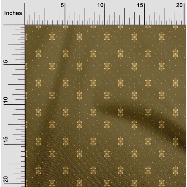 oneOone Georgette Viscose Fabric Diamond & Triangle Geometric Decor Fabric Printed BTY 42 Inch Wide