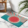 thumbnail image 3 of Non-Slip Half Circle Boho Bathroom Rug - Cute and Bohemian, Perfect for Bedroom, Home Decor, Shower, Indoor Floor Door Mat, Machine Washable, Sun Retro Design, 20x32 inch, 3 of 5