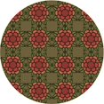 thumbnail image 1 of Ahgly Company Machine Washable Indoor Round Transitional Hazel Green Area Rugs, 3' Round, 1 of 7