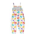 thumbnail image 4 of EGNMCR Rompers for Kids Toddler Baby Girl Jumpsuits Summer Printing Strap Romper Pants With Pockets Kid Rompers, 4 of 4