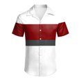 thumbnail image 4 of BOBOGOJP Chemise Homme en Lin de Coton à Manches Courtes Tops Décontractés avec Poches, Rouge XXL, 4 of 4