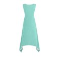 thumbnail image 4 of Summer Clearance 2025! Womens Plus Size Dress,Summer Dress Clearance for Womens,Womens Dresses Sleeveless Round Neck Drawstring Casual Ruffle A-Line Mini Dress, 4 of 5