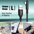 thumbnail image 2 of USB C Cable 5FT Right Angle, ROFAY 3.1A USB Type C Charger Cable Fast Charging Compatible with iPhone 16 Pro Max 15 Plus, Galaxy S25 Ultra S24, iPad Pro, MacBook Air (Black), 2 of 6