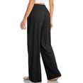 thumbnail image 3 of Yuyuzo Womens Plus Size Yoga Pants Belly Control Straight Leg Slacks Solid Color Basic Lounge Wear Trousers, 3 of 6