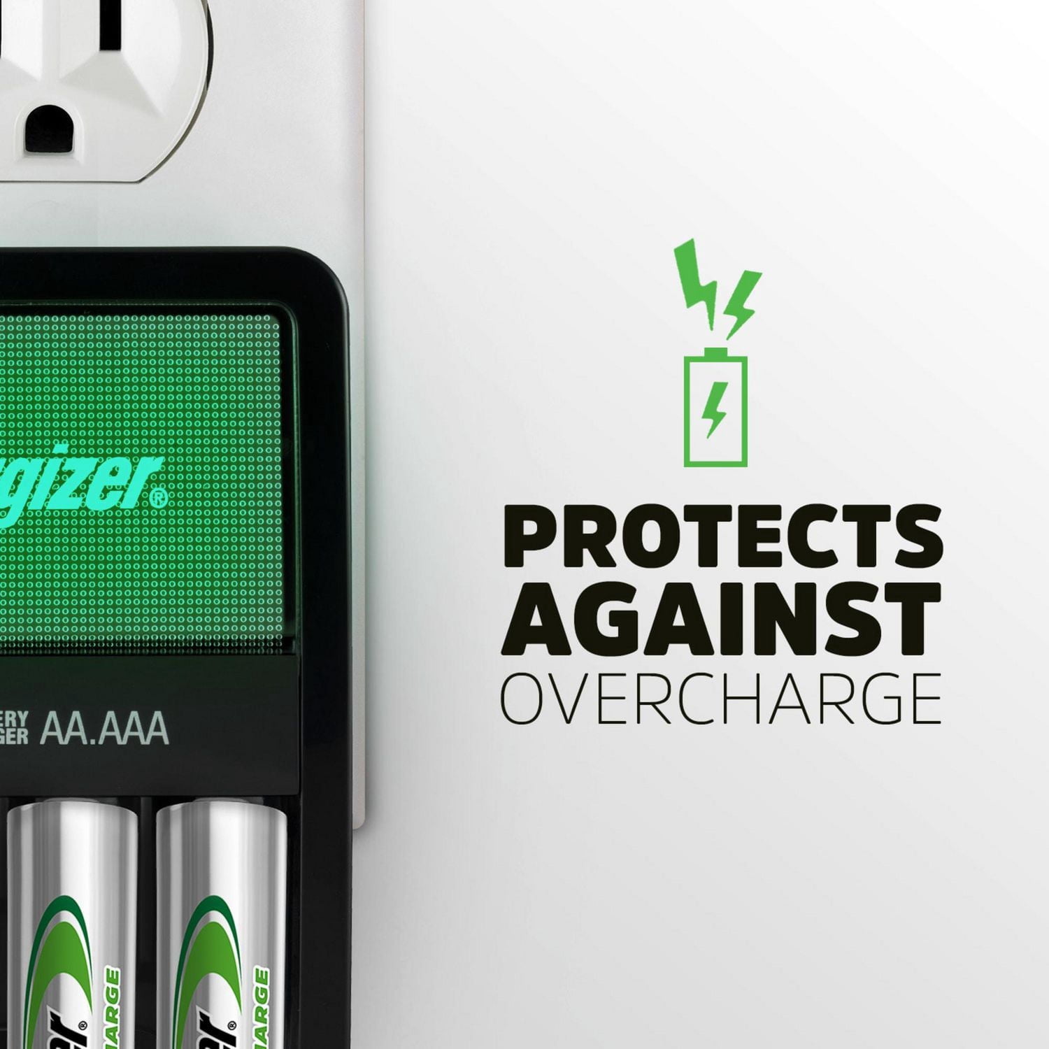Energizer Recharge Value Charger for NiMH Rechargeable AA and AAA Batteries