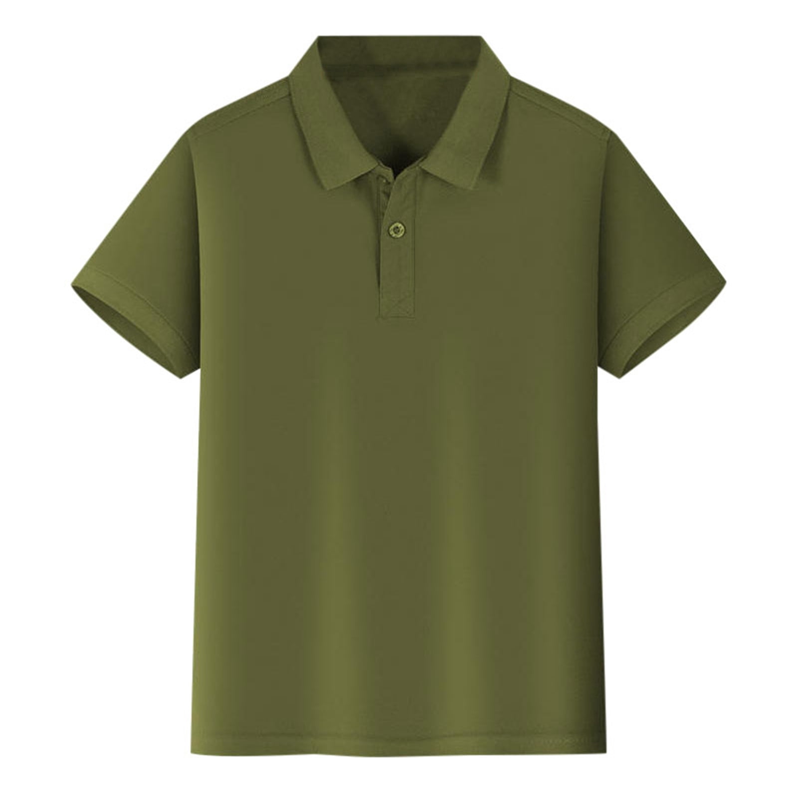 Hiiyo Kids Girls Short Sleeve Polo Shirt Children Solid Color Basic Unisex Polos