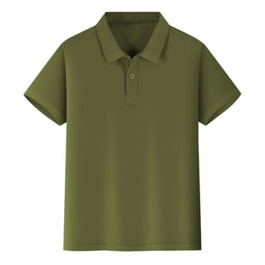PMVFHDE Clearance Boys Polo Shirt Unisex School Uniform Shirts for Boys Girls Kids Golf Shirt Collared Shirt Tennis Performance Polo,AG,5-6 Years