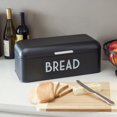 thumbnail image 1 of Metal Bread Box, Black, 1 of 3