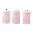thumbnail image 1 of Abbracc Metal Kitchen Canister Set coffee and tea Sugar Storage Jars Containers for A Pink, 1 of 9