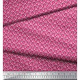 thumbnail image 2 of Soimoi Satin Silk Fabric Leaves Small Printed Fabric 1 Yard 42 Inch Wide, 2 of 3