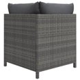 thumbnail image 3 of vidaXL 11 Piece Garden Lounge Set with Cushions Poly Rattan Grey, 3 of 5