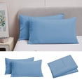 thumbnail image 1 of Fridja Queen Size Pillow Cases Set of 2, Brushed Microfiber Pillowcases with Envelope Closure, Solid Color Super Soft Breathable Shrinkage and Fade Resistants Pillowcase (Blue, 20x36 Inch), 1 of 6