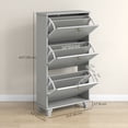 thumbnail image 3 of HOMCOM Armoire à Chaussures Moderne avec 3 Tiroirs Basculants pour 12 Paires de Chaussures, 3 of 10