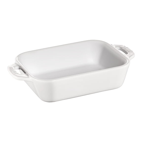 STAUB Céramique Ceramique Plat de Four Rectangulaire en 400 ml, Blanc