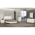 thumbnail image 1 of ENSEMBLE DE CHAMBRE K-LIVING TANNER KING EN BLANC AVEC ACCENT EN MÉTAL OR TITANE, 1 of 6
