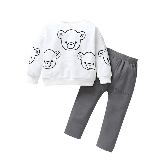 Baby Toddler Boys Winter Sweatshirt with Pants Set
