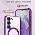 thumbnail image 1 of Supershield Samsung Galaxy S23 Case MagSafe Collection Hybrid Bumper Protective Phone Cover Slim Design, Matte Finish - Purple, 1 of 3