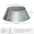 thumbnail image 3 of HOMCOM 26" Christmas Tree Collar with Hollow Snowflake Patterns Silver, 3 of 10