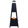 thumbnail image 2 of vidaXL Fire Pit Black 35x35x99 cm Steel, 2 of 5