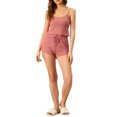 thumbnail image 2 of INSPIRE CHIC Ensembles de Pyjama pour Femmes Camisoles en Tricot avec Shorts 2 Pcs Tenue de Détente Vêtements de Nuit TP Rose, 2 of 6
