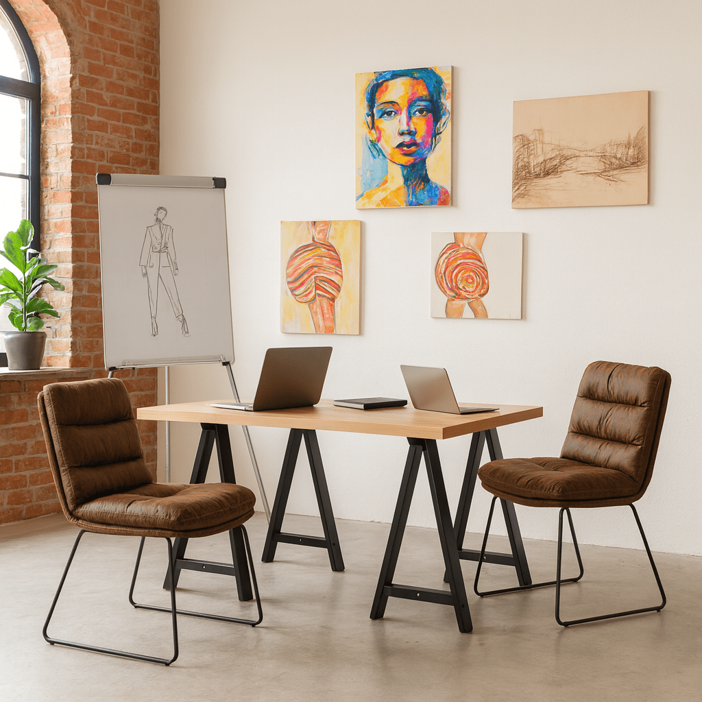 Homy Casa - Ensemble de 4 chaises de salle à manger rembourrées en suédine, assise rembourrée et pieds en métal noir