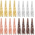 thumbnail image 1 of Bead Caps for Jewelry Making Assorted Color Metal Bead End Caps for Bracelet Necklace Earrings Craft 60pcs, 1 of 8