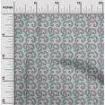 thumbnail image 1 of oneOone Silk Tabby Fabric Leaves & Swirl Block Printed Craft Fabric BTY 42 Inch Wide, 1 of 4
