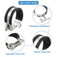 thumbnail image 3 of Unique Bargains T-Bolt Hose Clamp 4Pack 52-55mm Rubber Cushion Metal Intake Intercooler Clamps, 3 of 4
