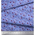 thumbnail image 3 of Soimoi Blue Modal Satin Fabric Flower Artistic Decor Fabric Printed Yard 42 Inch Wide, 3 of 3