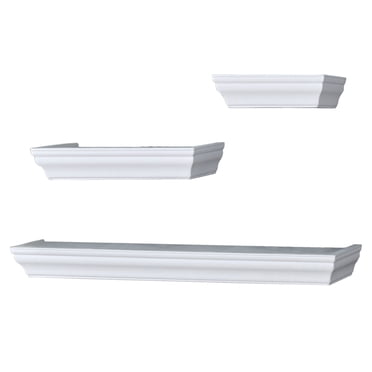 Hometrends 3-Piece White Wall Traditional Floating Ledge Set