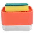 thumbnail image 1 of Dish Soap Dispenser for Kitchen, Dish Soap Dispenser, Soap Pump 2 In1 Press Liquid Soap Dispenser Soap Dispenser and Sponge Holder, Countertop Soap Pump Dispenser Caddy, 1 of 7