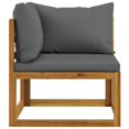 thumbnail image 3 of vidaXL Sectional Corner Sofa & Dark Grey Cushion Solid Acacia Wood, 3 of 5