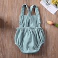 thumbnail image 2 of Newborn Baby Corduroy Sleeveless Romper Solid Color Backless Jumpsuit, 2 of 8