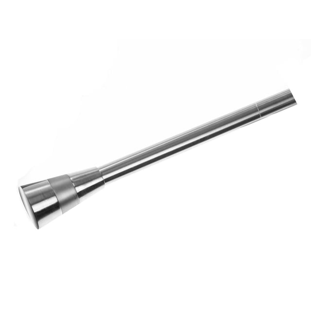 Tringle à Rideaux Conique - Finition Nickel avec Tringle Métallique Lisse et Embout en Forme de Cône, Extensible de 48 à 84 Pouces, Convient à Tous les Rideaux de Poids et Idéale pour les Habillages de Fenêtre de Salon Ou de Chambre.