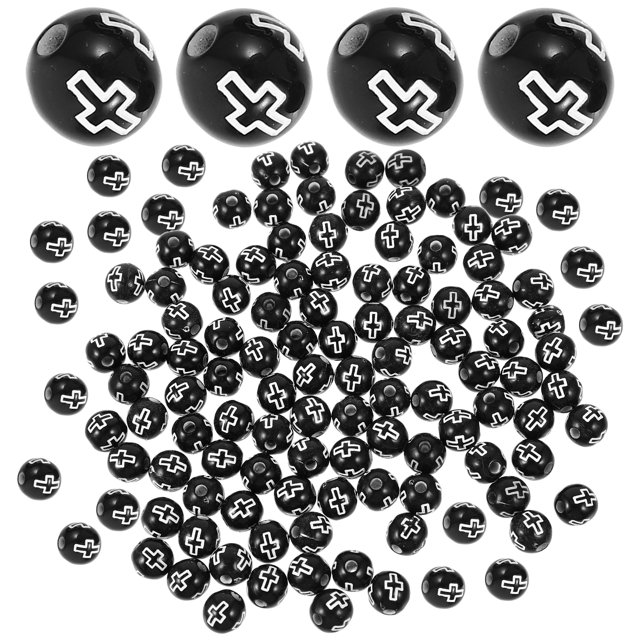 500pcs Cross Pattern Beads Bracelet Necklace Acrylic DIY Bead Jewelry Material