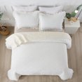 thumbnail image 2 of JML Velvet Quilt Set King Size 3 Pieces, Soft Velvet Diamond Pattern Bedspread Coverlet Quilted Bedding Set, with 2 Pillow Shams,White, 2 of 7