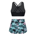 thumbnail image 3 of Girls 3Pcs Racer Back Top with Briefs and Booty Short Gymnastics Dance Sport Outfits Lily 8, 3 of 7