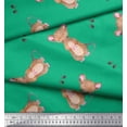 thumbnail image 2 of Soimoi Green Heavy Canvas Fabric Footprints & Mouse Kids Print Fabric by Yard 58 Inch Wide, 2 of 5