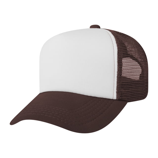 TOPTIE Adult 5 Panel Trucker Hat Foam Front Mesh Back Baseball Cap