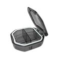 thumbnail image 2 of Xuanheng Small Pill Container Lightweight with Compartments Pill Holder for Bag Purse Gray Sqaure, 2 of 8
