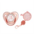 thumbnail image 2 of DPTALR Baby Pacifier 26 Letter Name Initial Clip Silicone Infant Nipple Bling Newborn Pacifier, 2 of 5