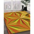 thumbnail image 3 of Ahgly Company Tapis d'Intérieur Lavables à la Machine, Carrés, Transitionnels, Jaunes, Tapis de Zone, 7 Pieds Carré, 3 of 7