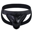 thumbnail image 2 of EOYWHK Mens Adjustable Jockstrap Stretch G-String Thong Shiny Open Crochet T Back Brief with Pouch, 2 of 3