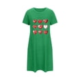 thumbnail image 5 of Jupe de Pyjama Courte pour Femmes Chemise de Nuit pour Femme Robe de Nuit à Manches Courtes Chemise de Sommeil Imprimée Tenue de Nuit Chemises de Nuit Douces Imprimé de la Saint-Valentin Chemises de Nuit Robe de Sommeil Douce T-Shirt Classique Nuisette S, 5 of 5