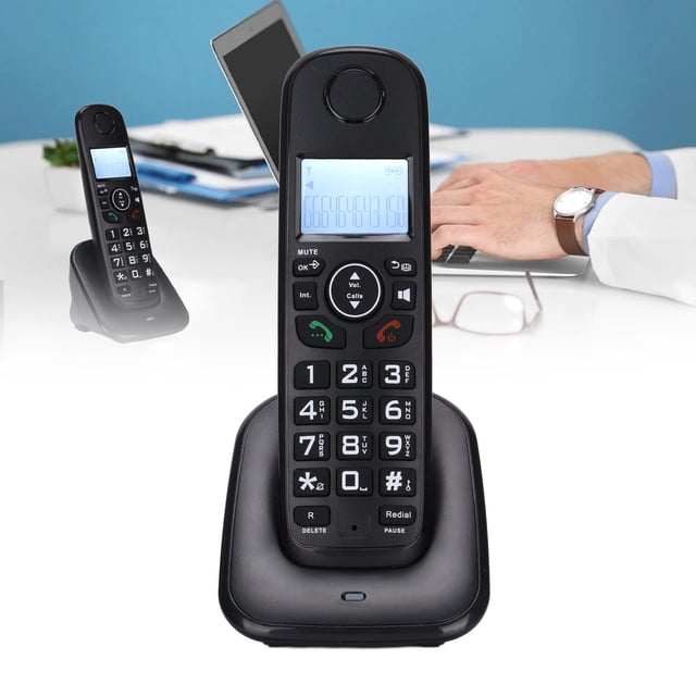 D1001 Cordless Speakerphone Multifunction Expandable Digital Cordless Phone System for Business Office Home
