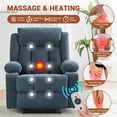 thumbnail image 4 of AKDSteel Manual Recliner Chair with Massage & Heat, 8-Point Vibrating Swivel Rocker with Lumbar Heating for Living Room, 4 of 6